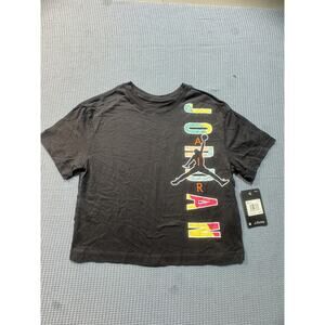 Nike Jordan Tee Girls Sz M Black Brand New